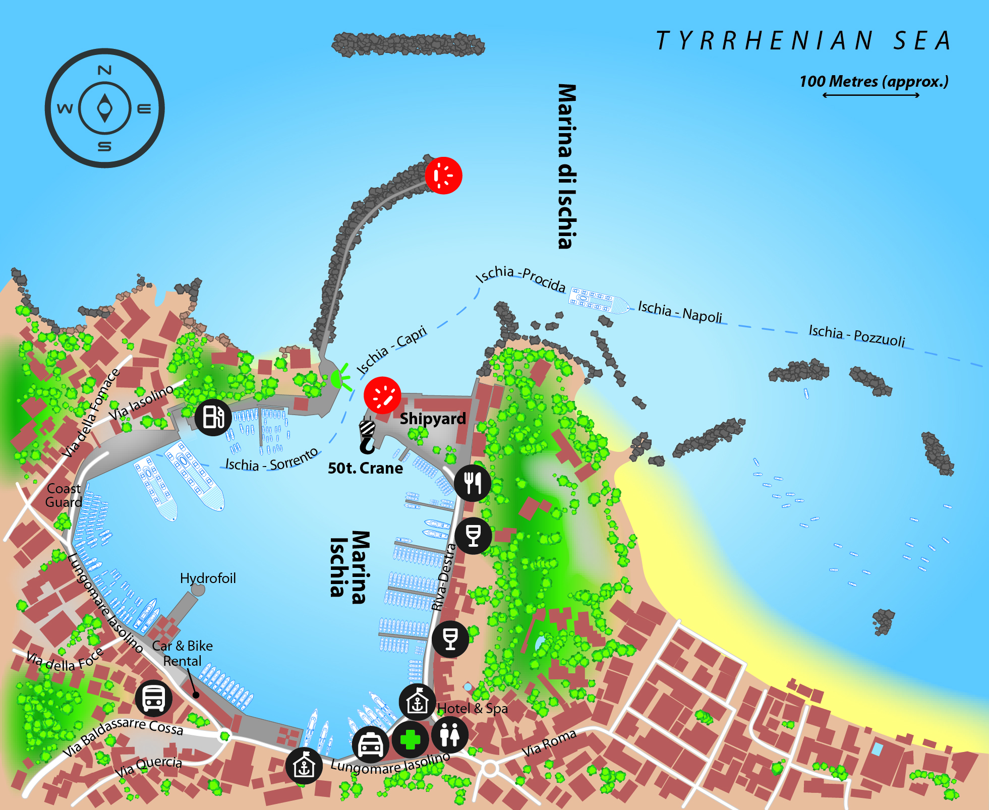 Marina map of Marina di Ischia Porto Salvo in Italy