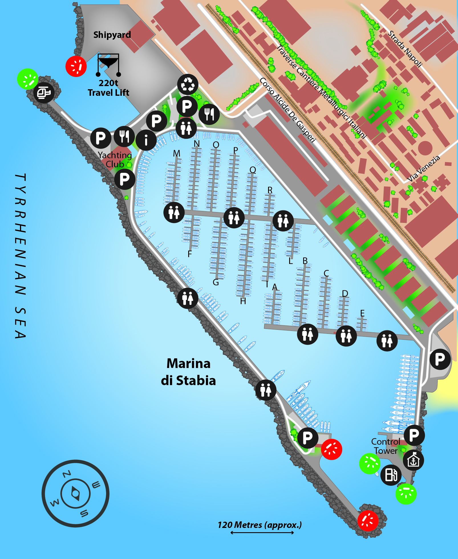 Marina map of Marina di Stabia in Italy