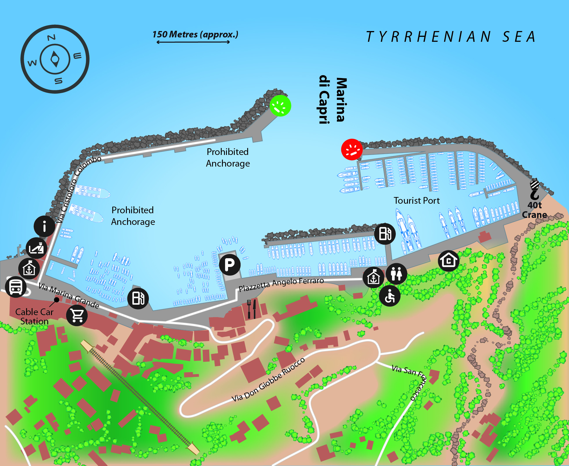 Marina map of Marina di Capri in Italy