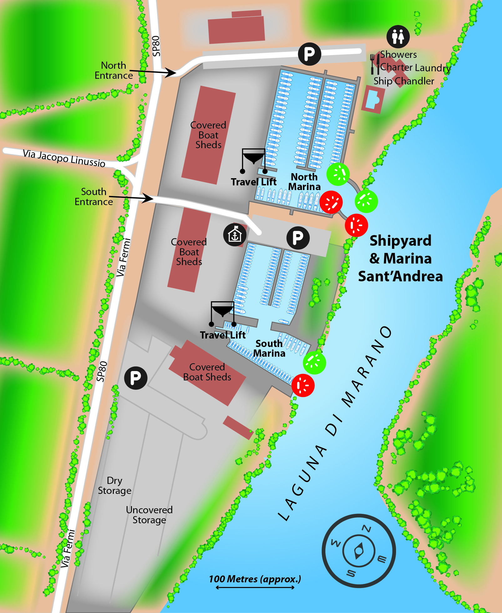 Marina map of Marina Sant Andrea in Italy