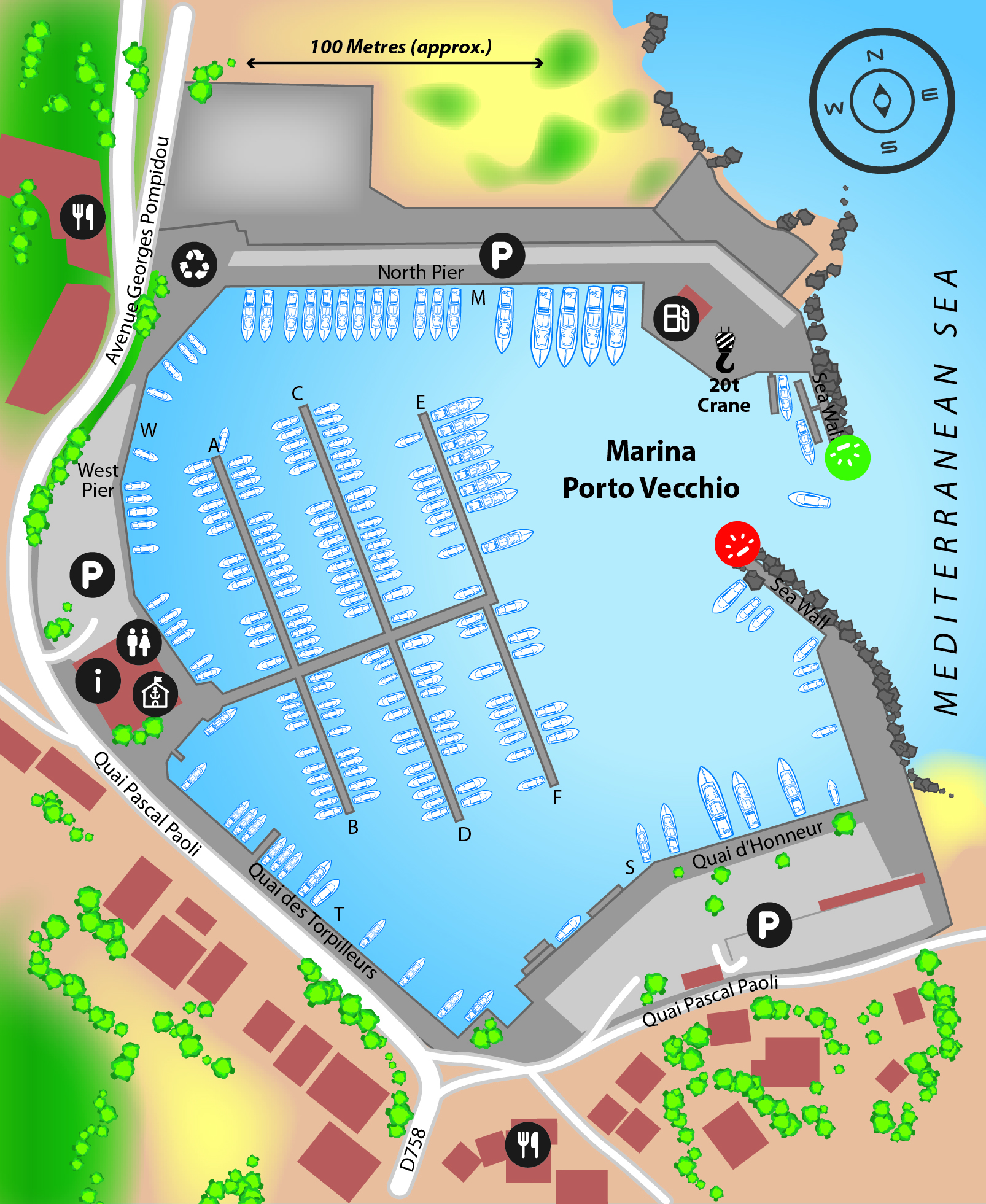 Marina map of Marina Molo Vecchio in Italy