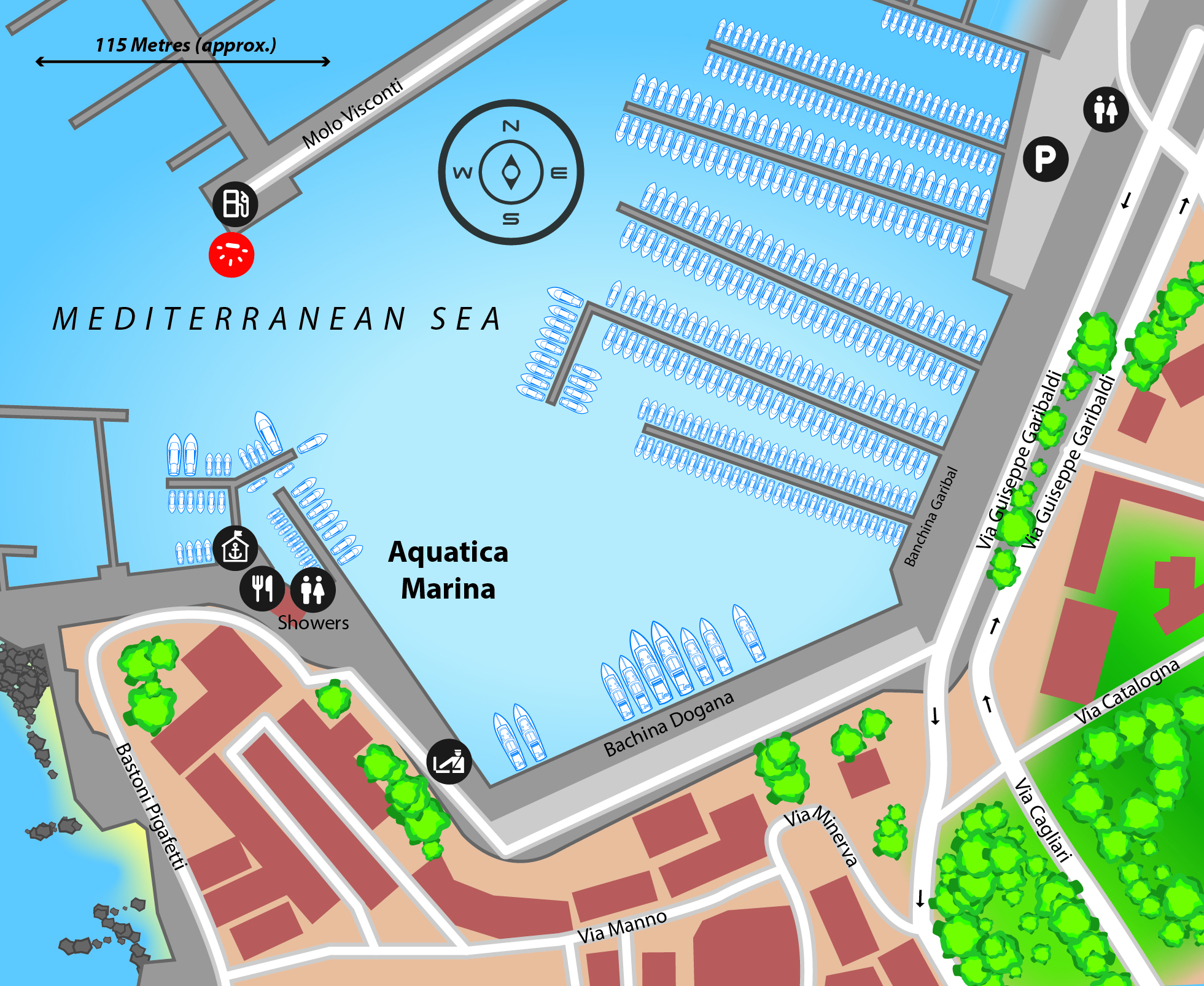 Marina map of Aquatica Marina in Italy