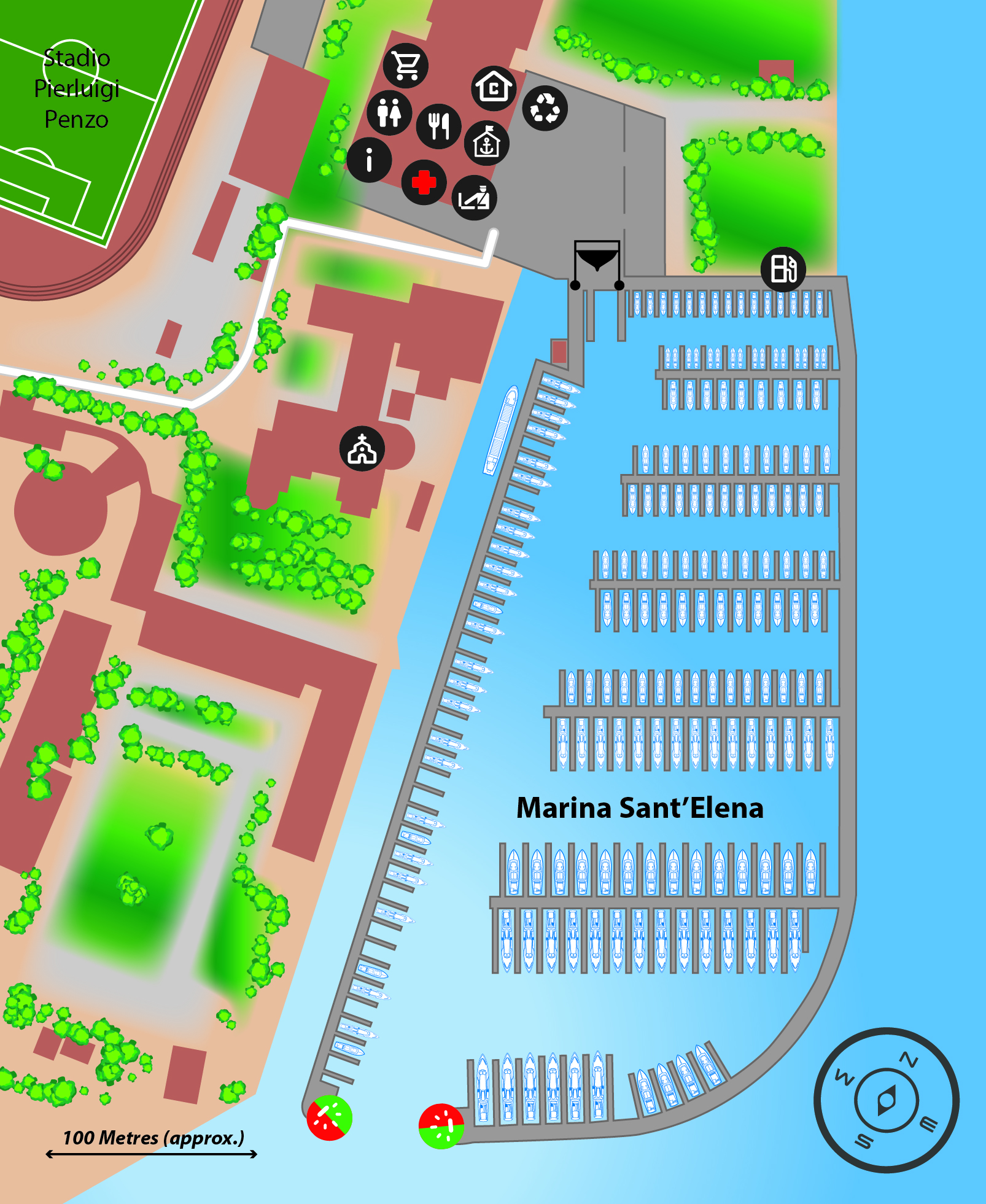 Marina map of Marina Sant'Elena in Italy