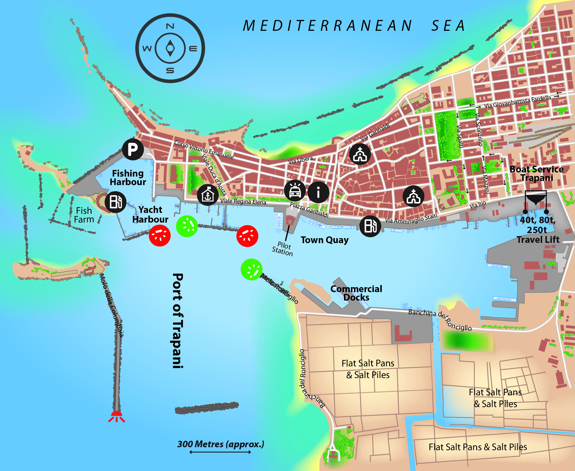 Marina map of Porto di Trapani in Italy