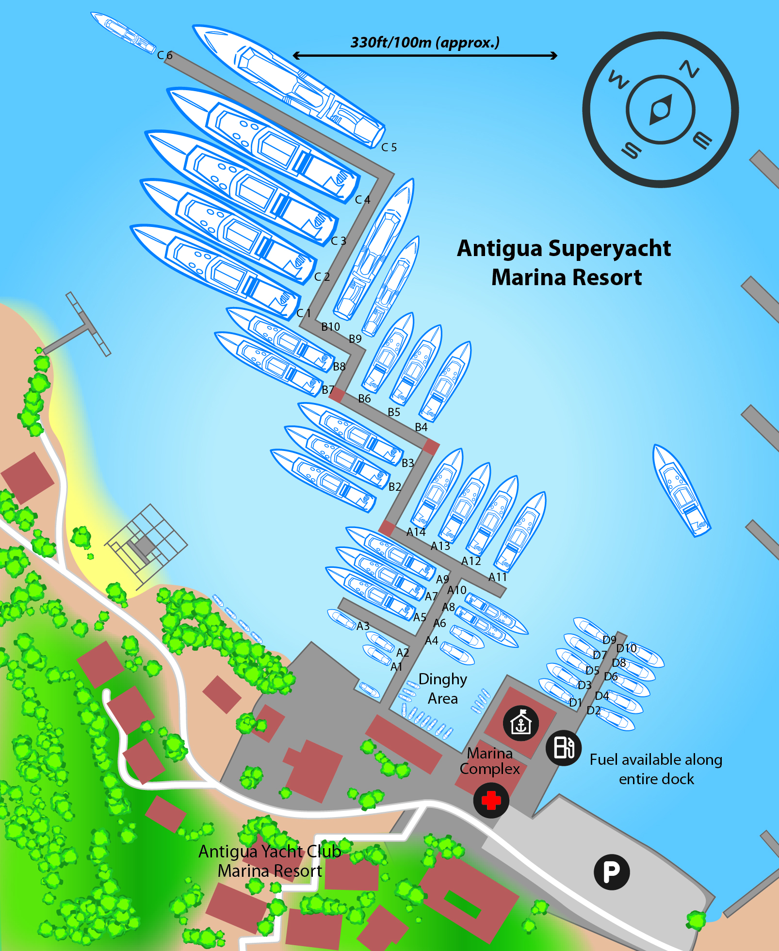 Antigua Superyacht Marina Resort | Mega Yacht Berths