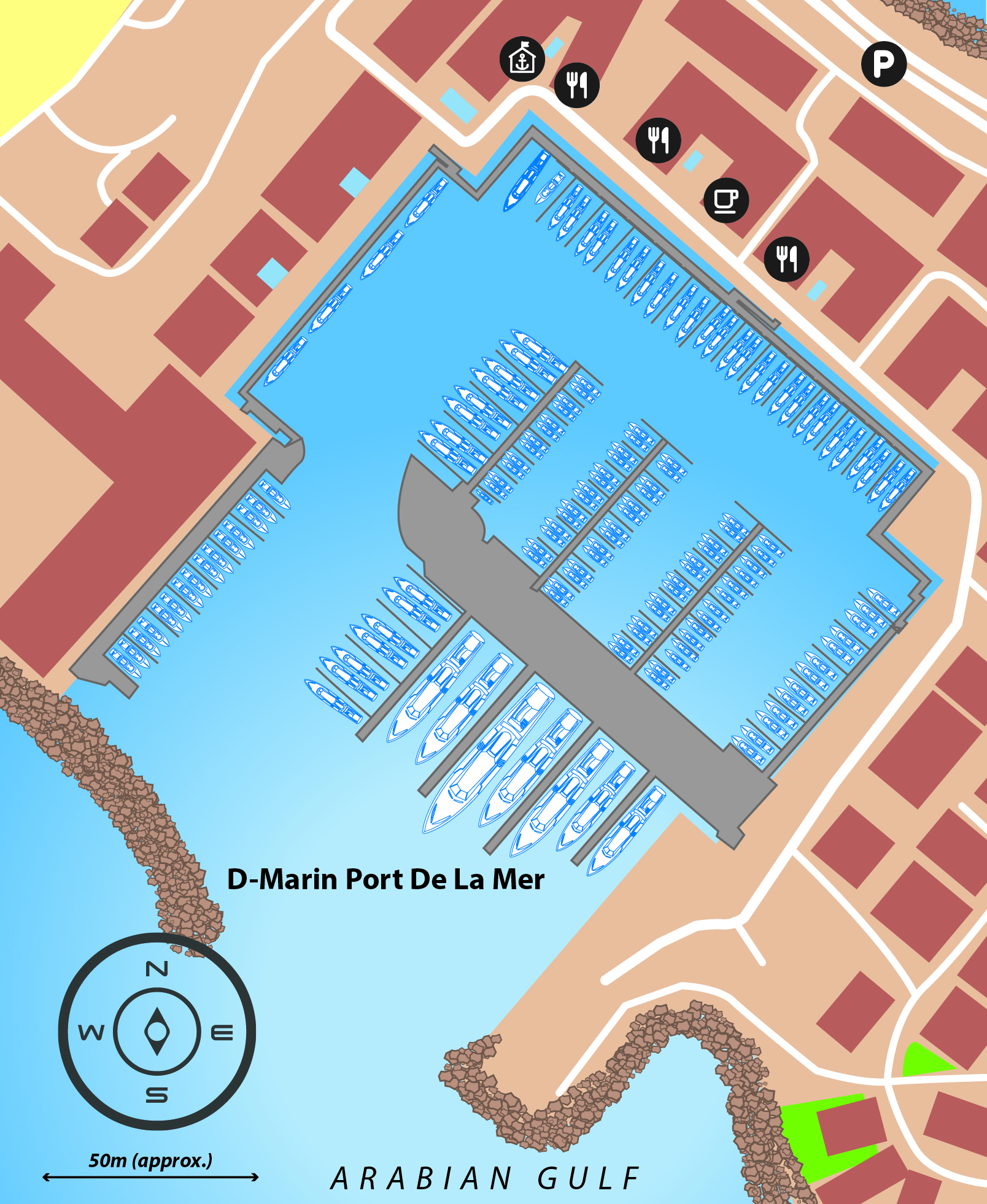 Overhead shot of D-Marin Marina Port De La Mer