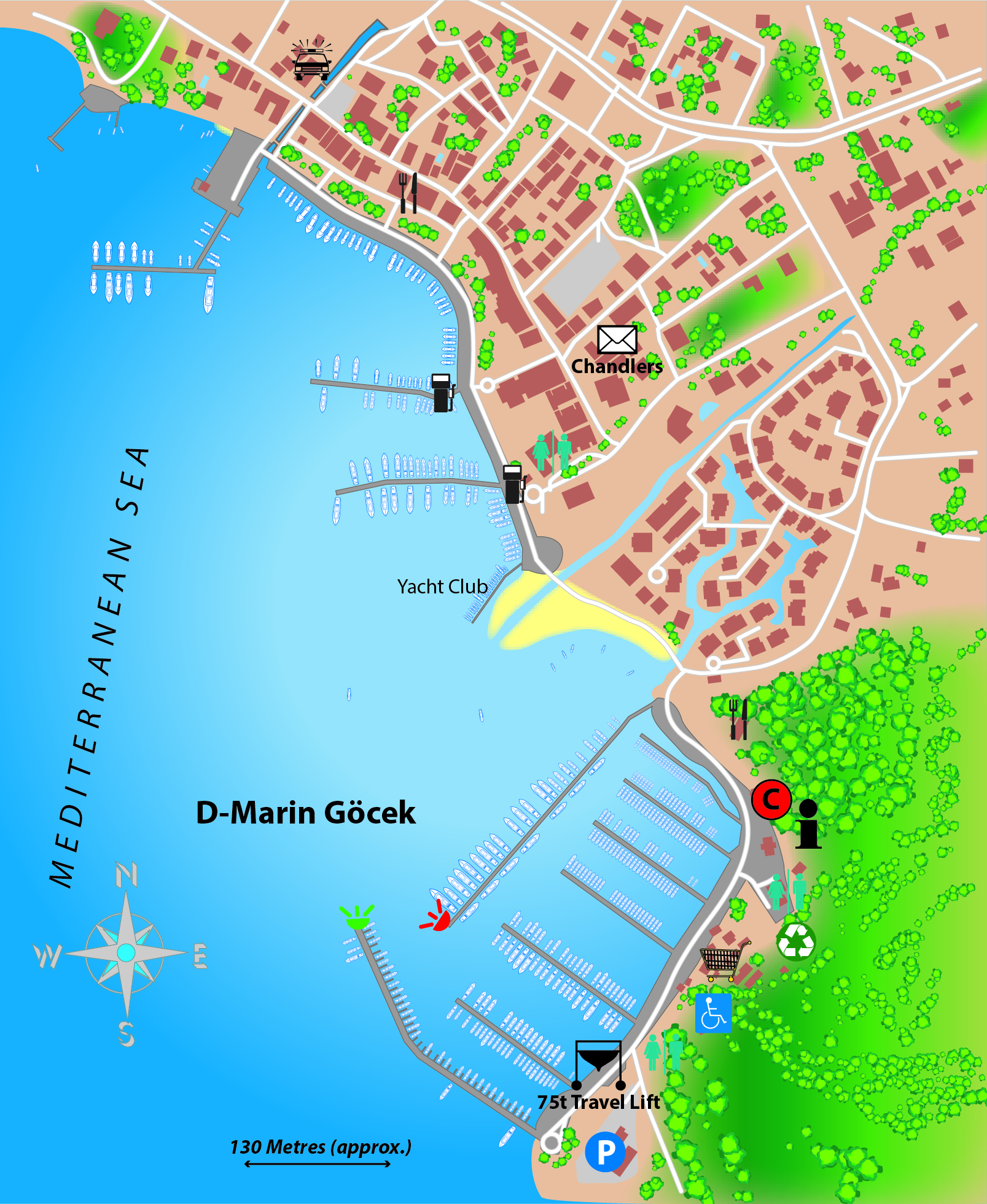 Overhead shot of D-Marin Göcek
