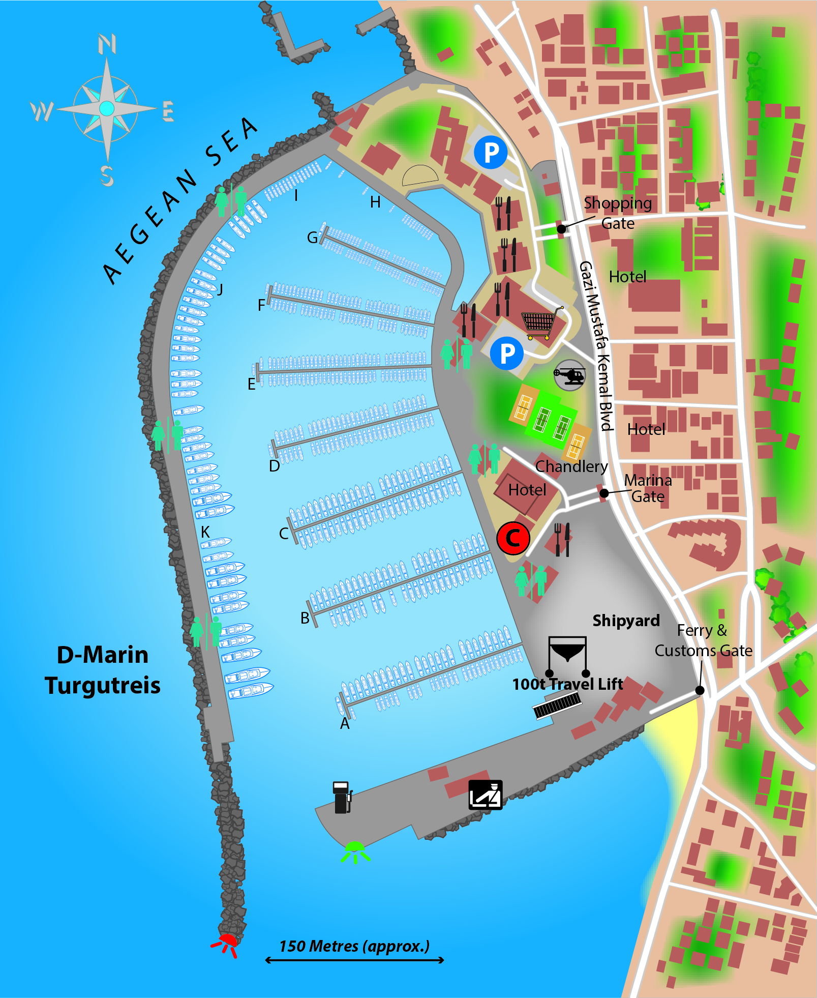 Overhead shot of D-Marin Turgutreis