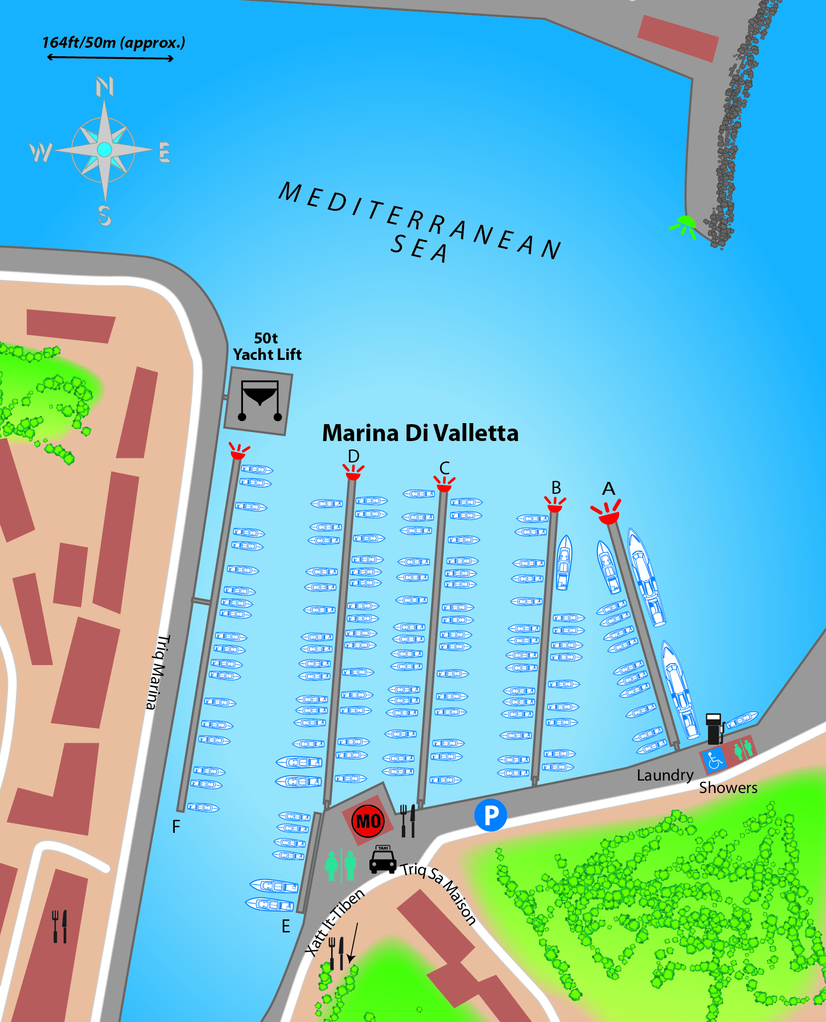 Overhead shot of D-Marin Marina di Valletta