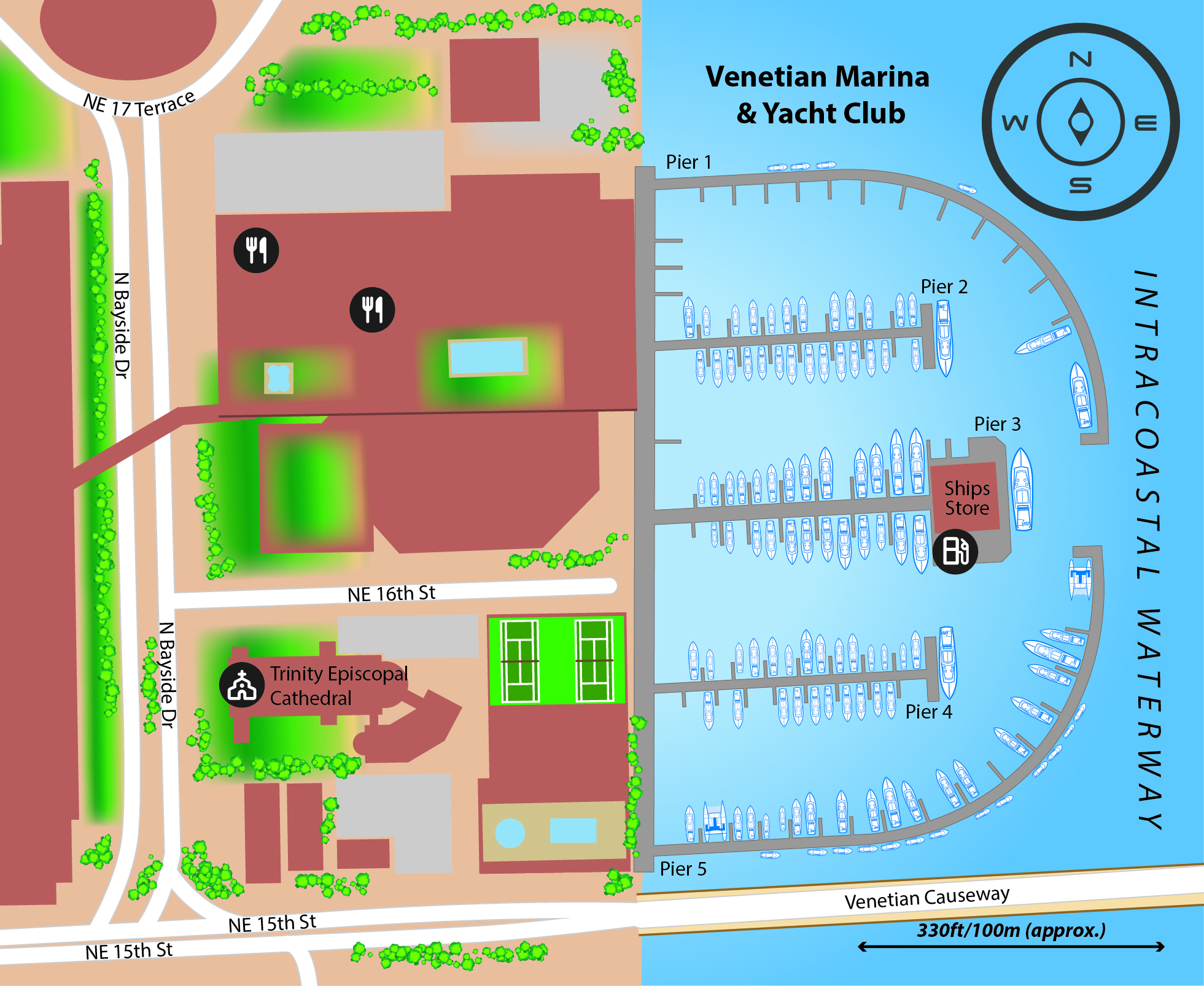 Marina map of Venetian Marina & Yacht Club in Florida