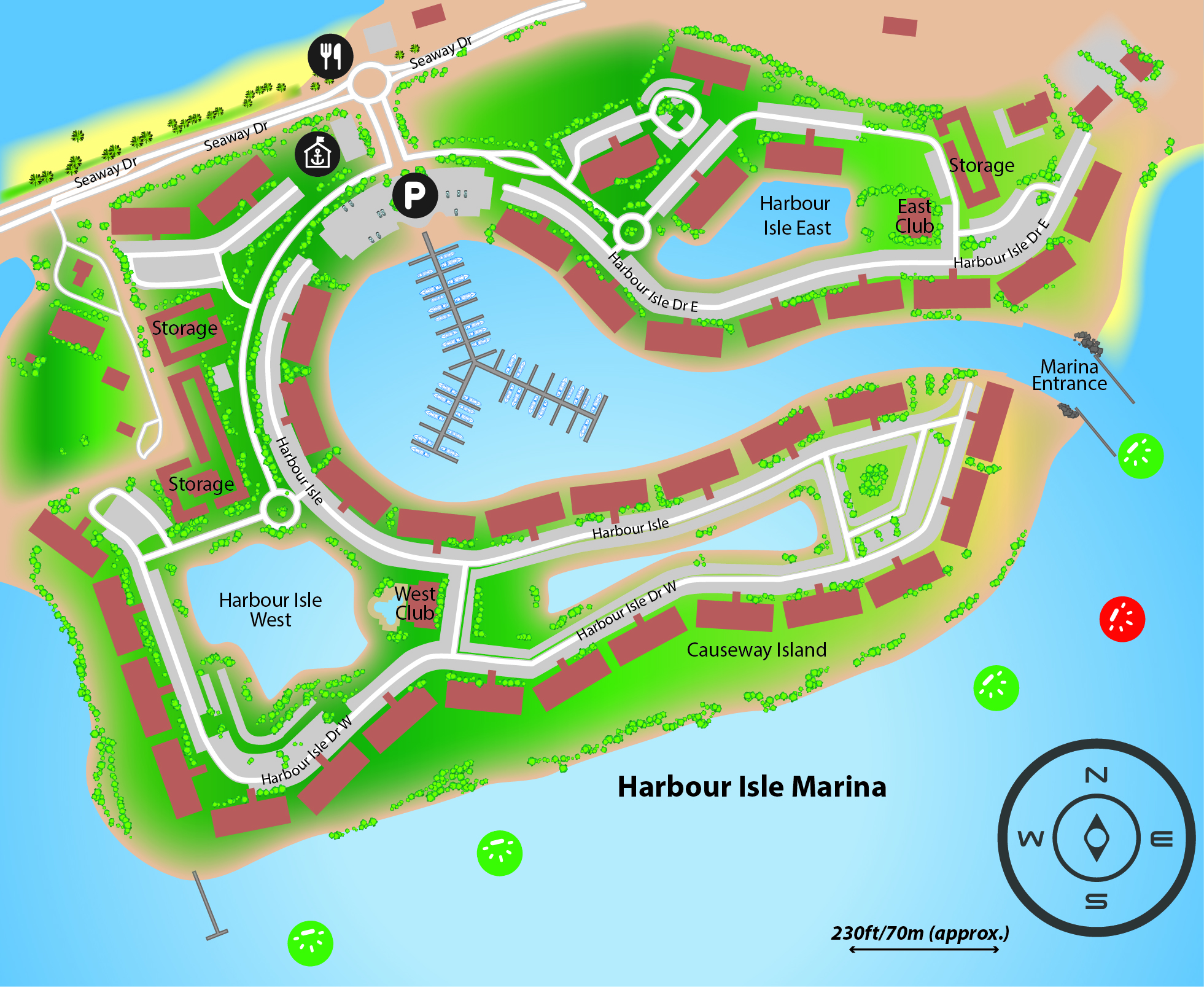 Marina map of Harbour Isle Marina in Florida