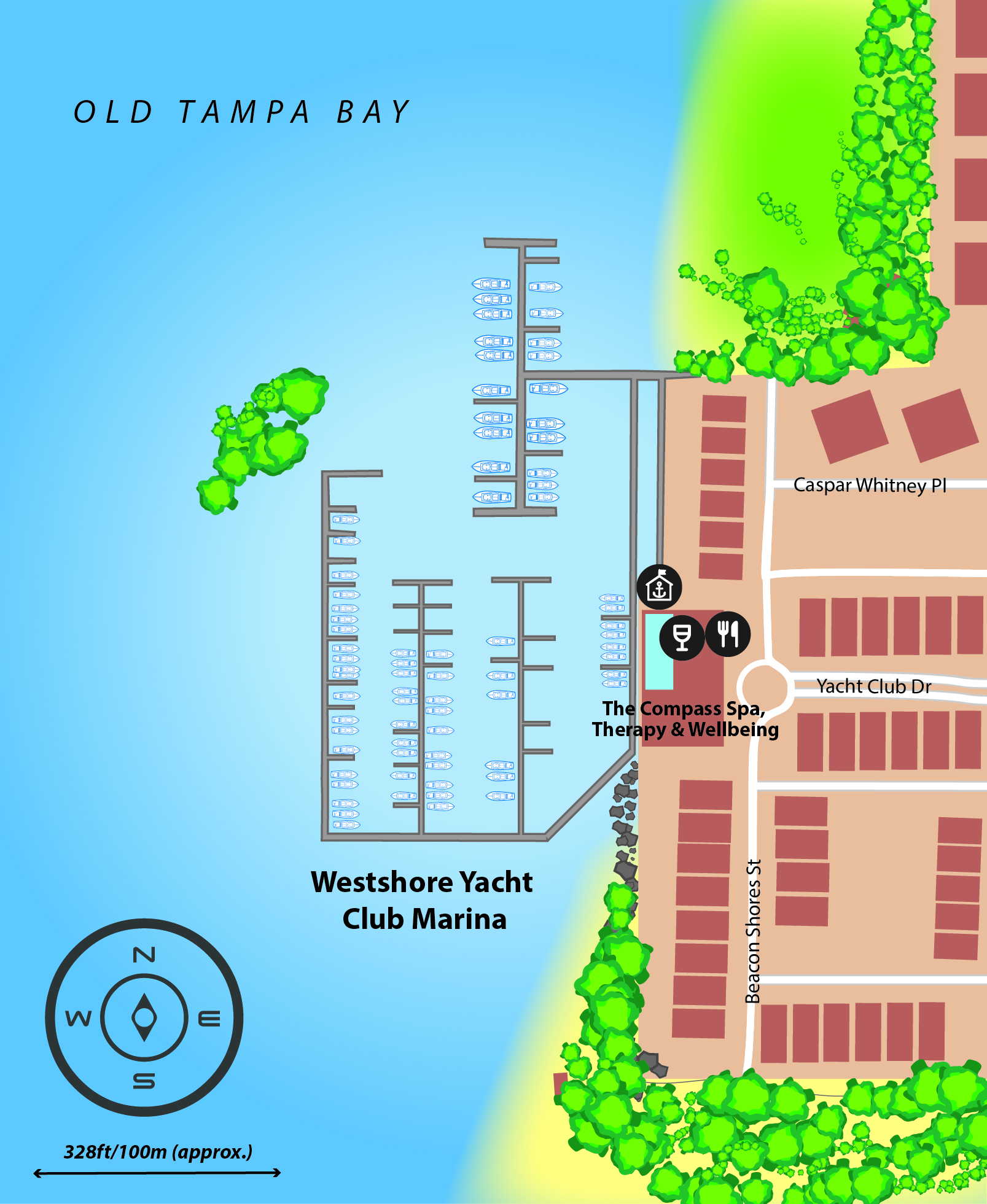 Marina map of Westshore Yacht Club in Florida