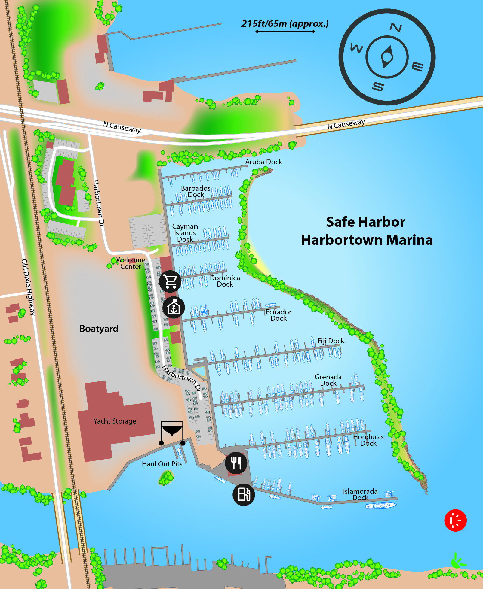 Marina map of Safe Harbor Harbortown Marina in Florida