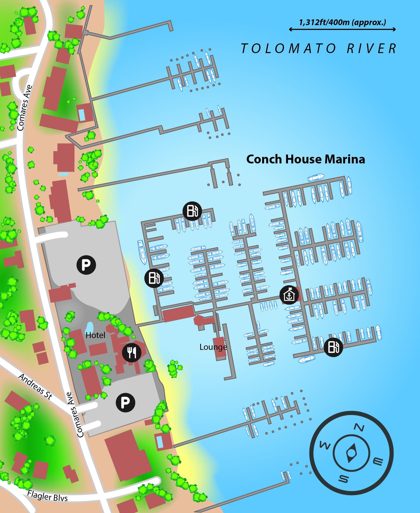 Marina map of Conch House Marina in Florida