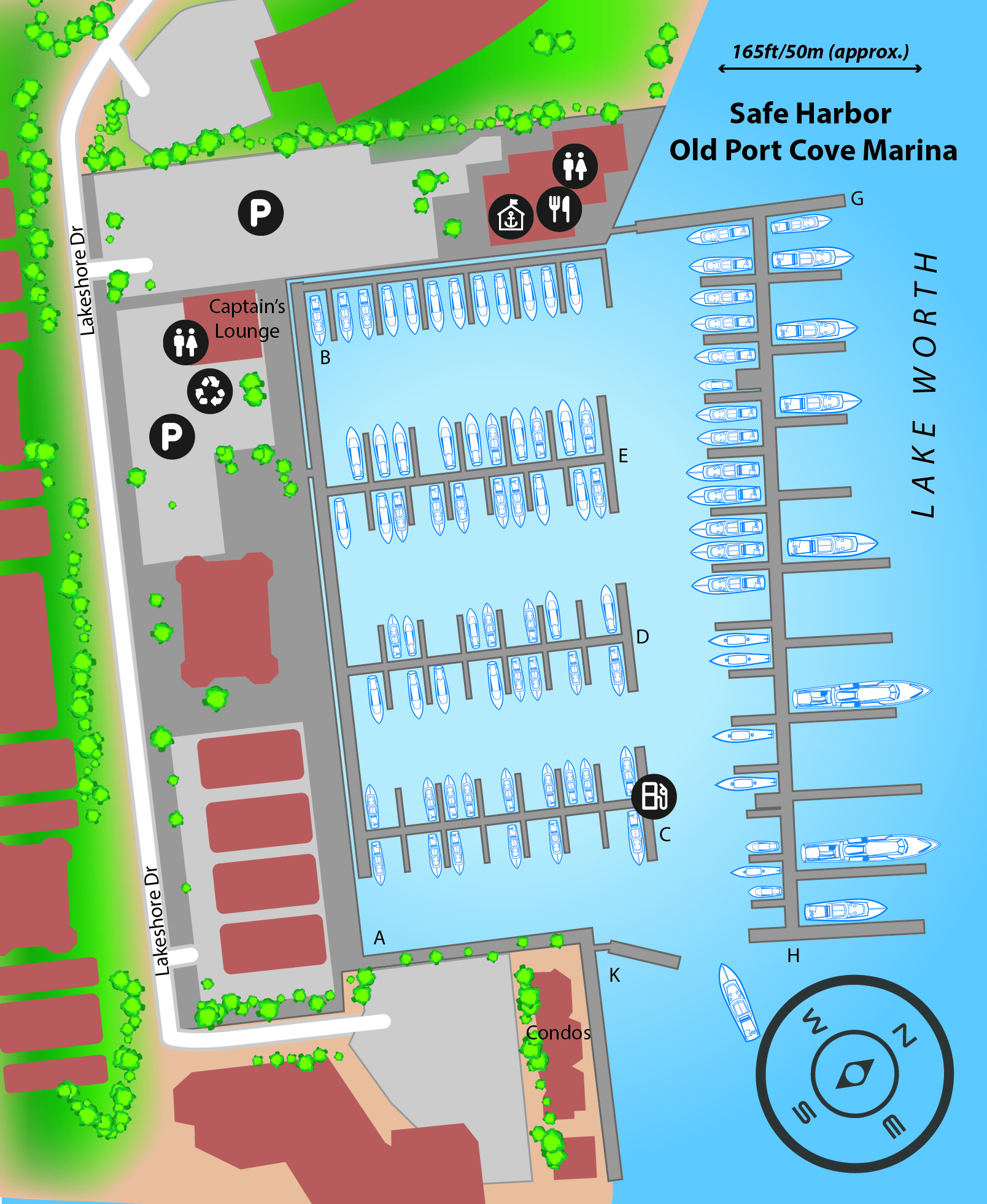 Marina map of Safe Harbor Old Port Cove Marina in Florida