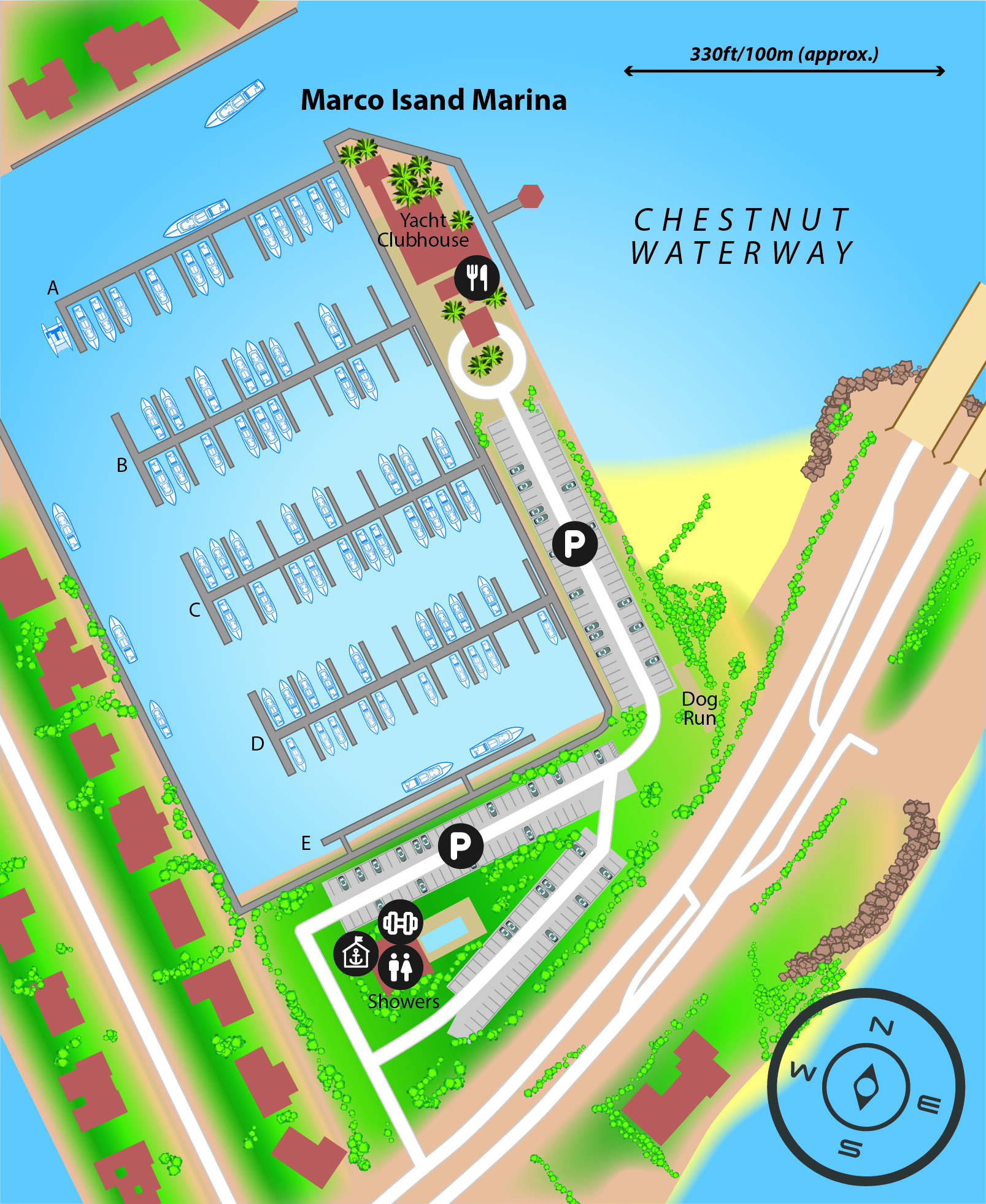 Marina map of Marco Island Marina in Florida