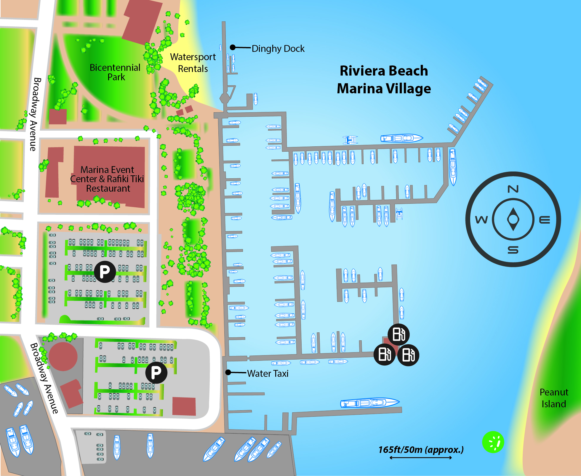 Marina map of Riviera Beach Marina Village in Florida