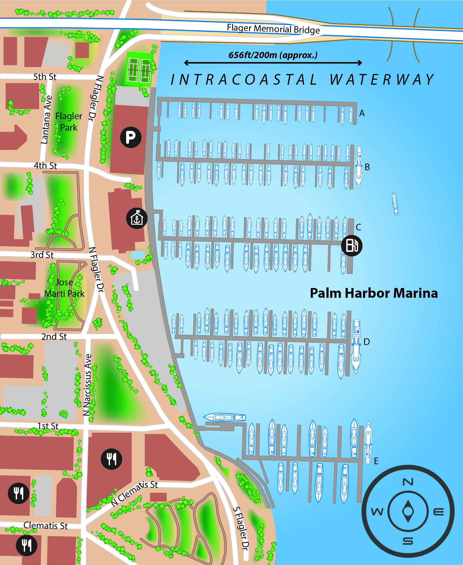 Marina map of Palm Harbor Marina in Florida