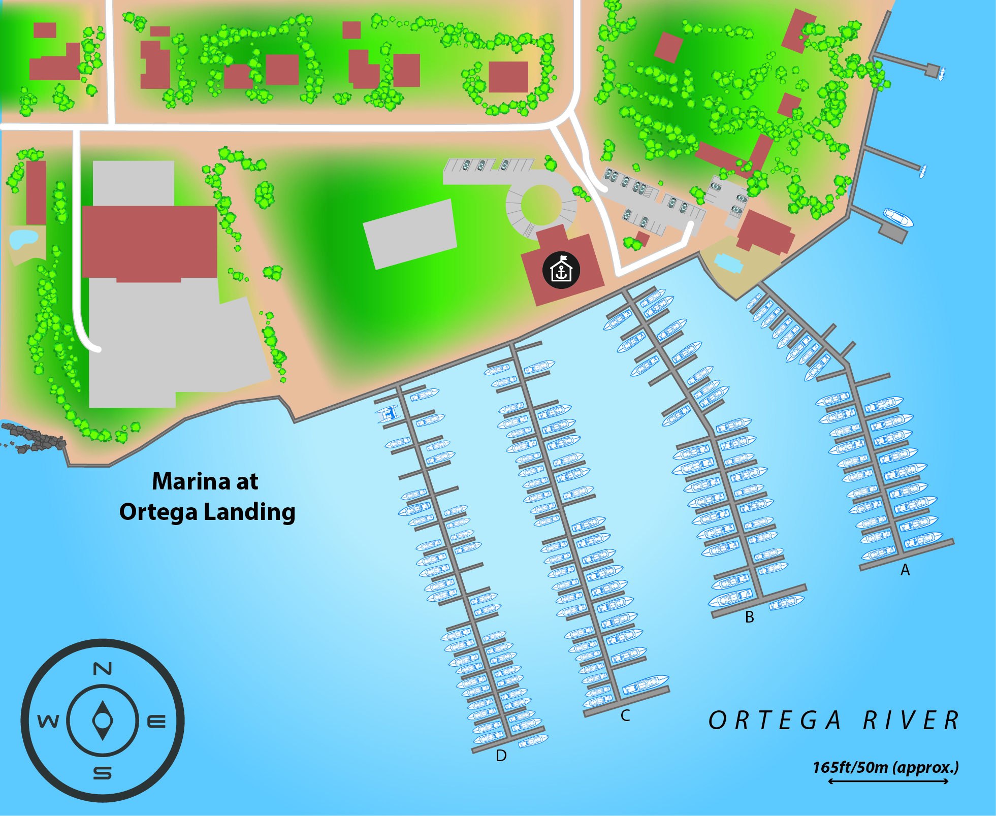 Marina map of The Marina at Ortega Landing in Florida