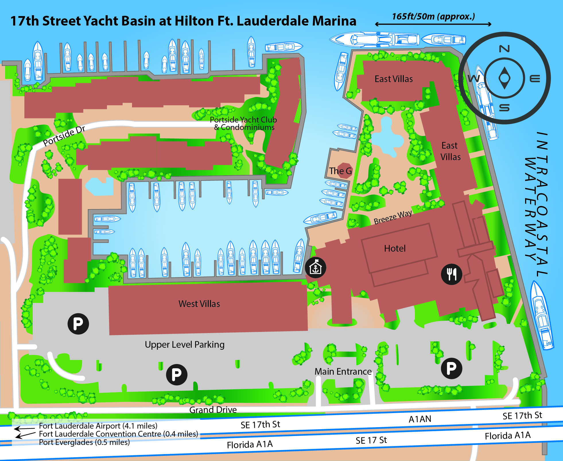 Marina map of 17th Street Yacht Basin  in Florida