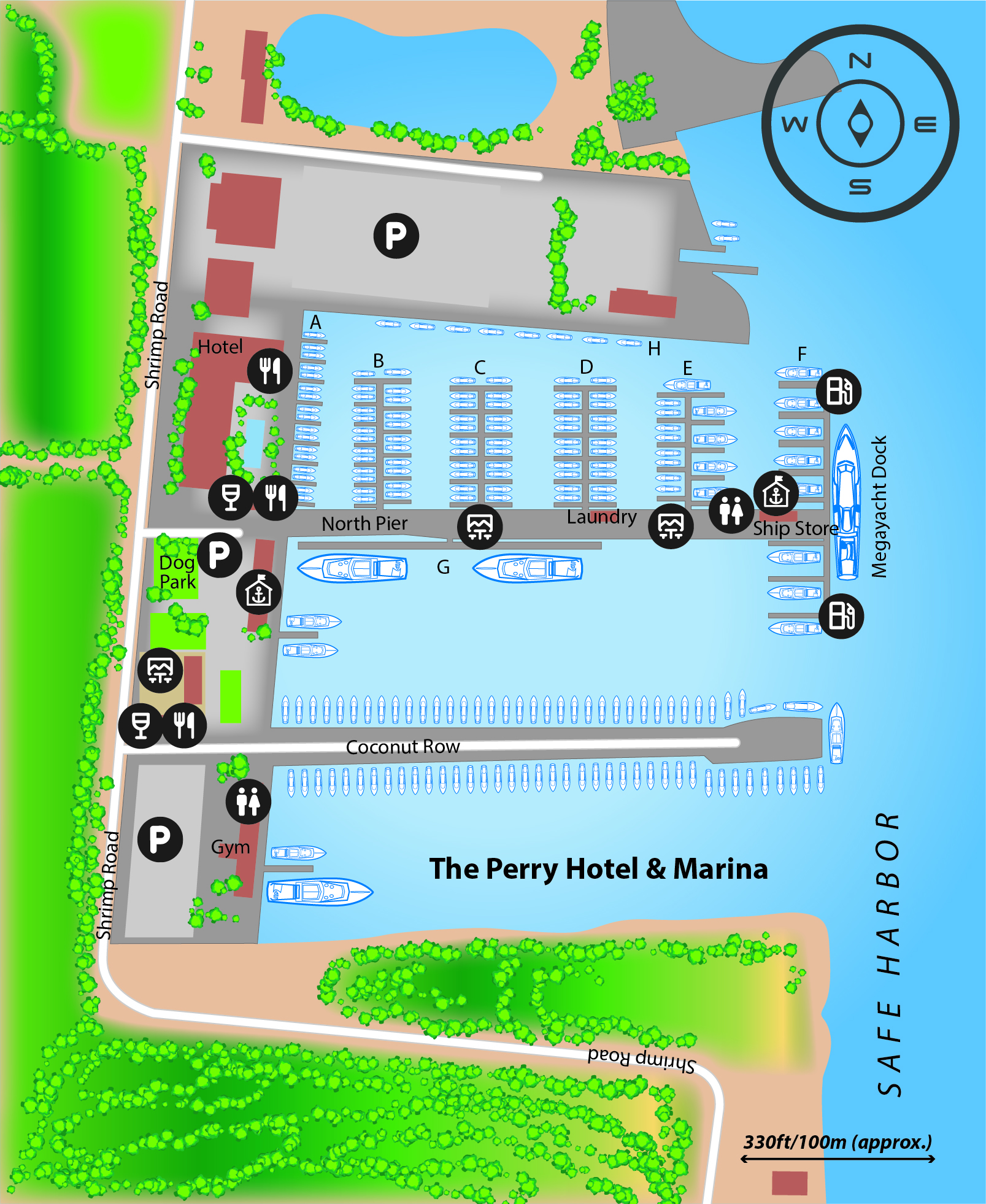 Marina map of The Perry Marina in Florida