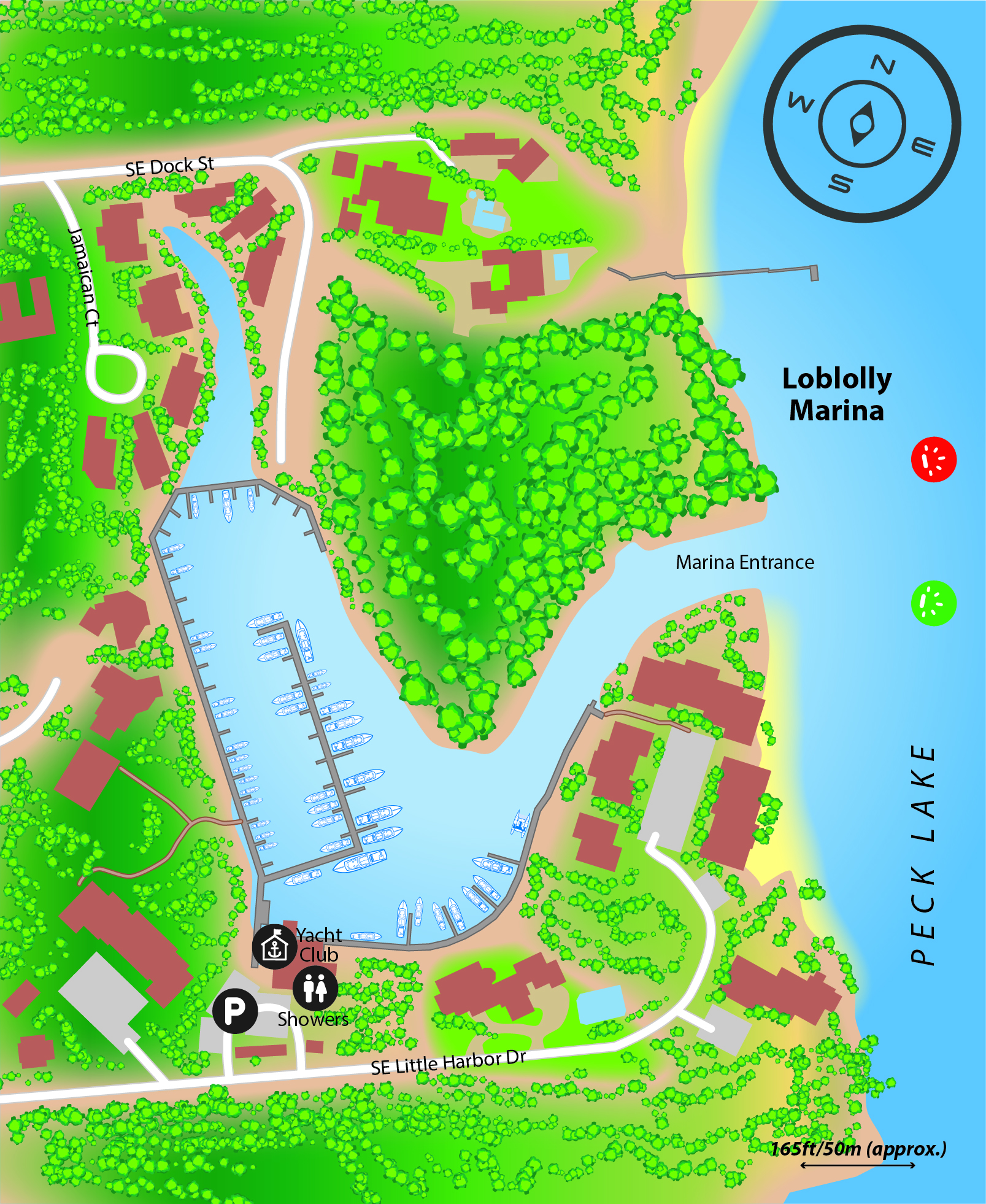 Marina map of Loblolly Marina in Florida