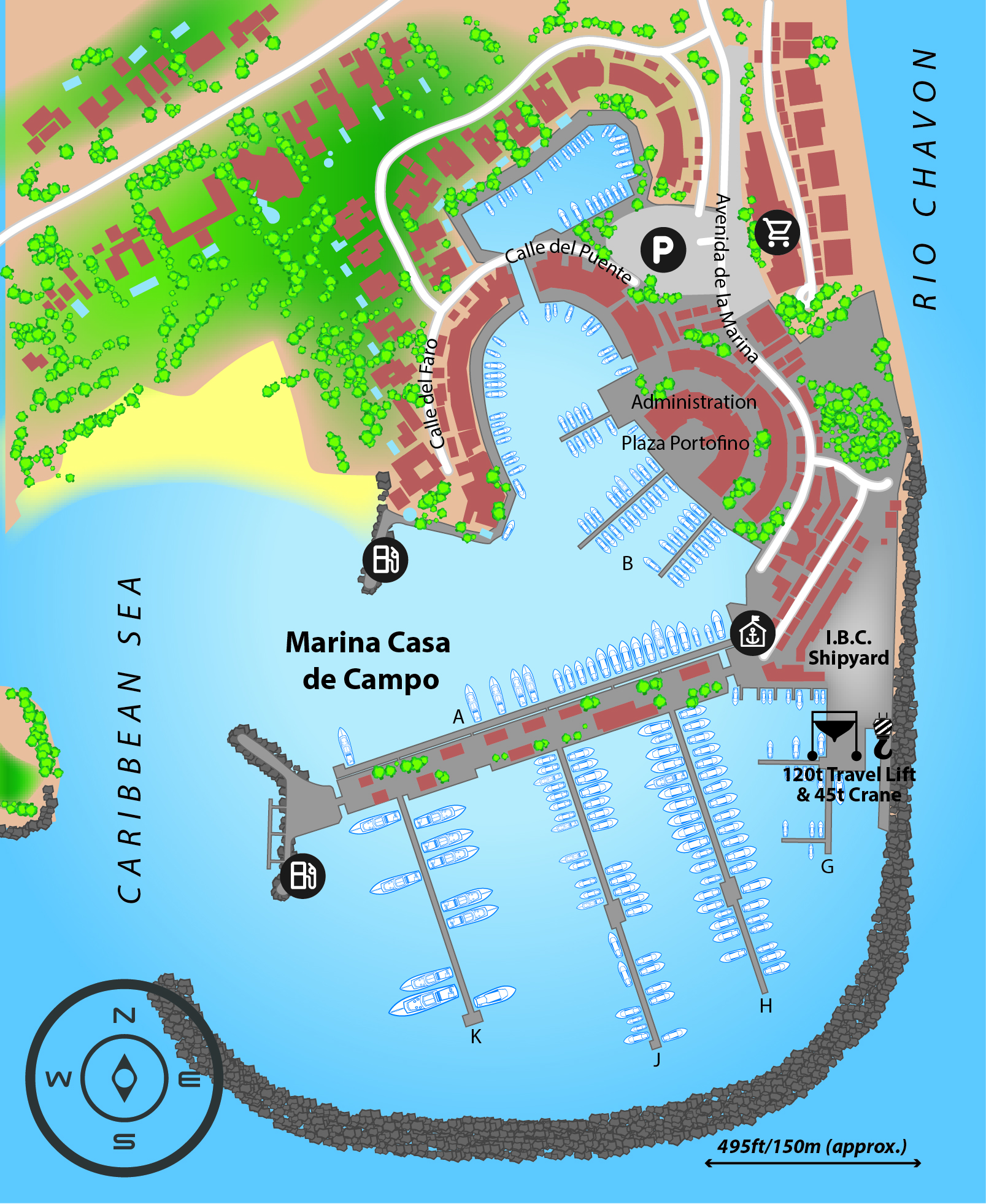 Marina map of Marina Casa De Campo in Dominican Republic
