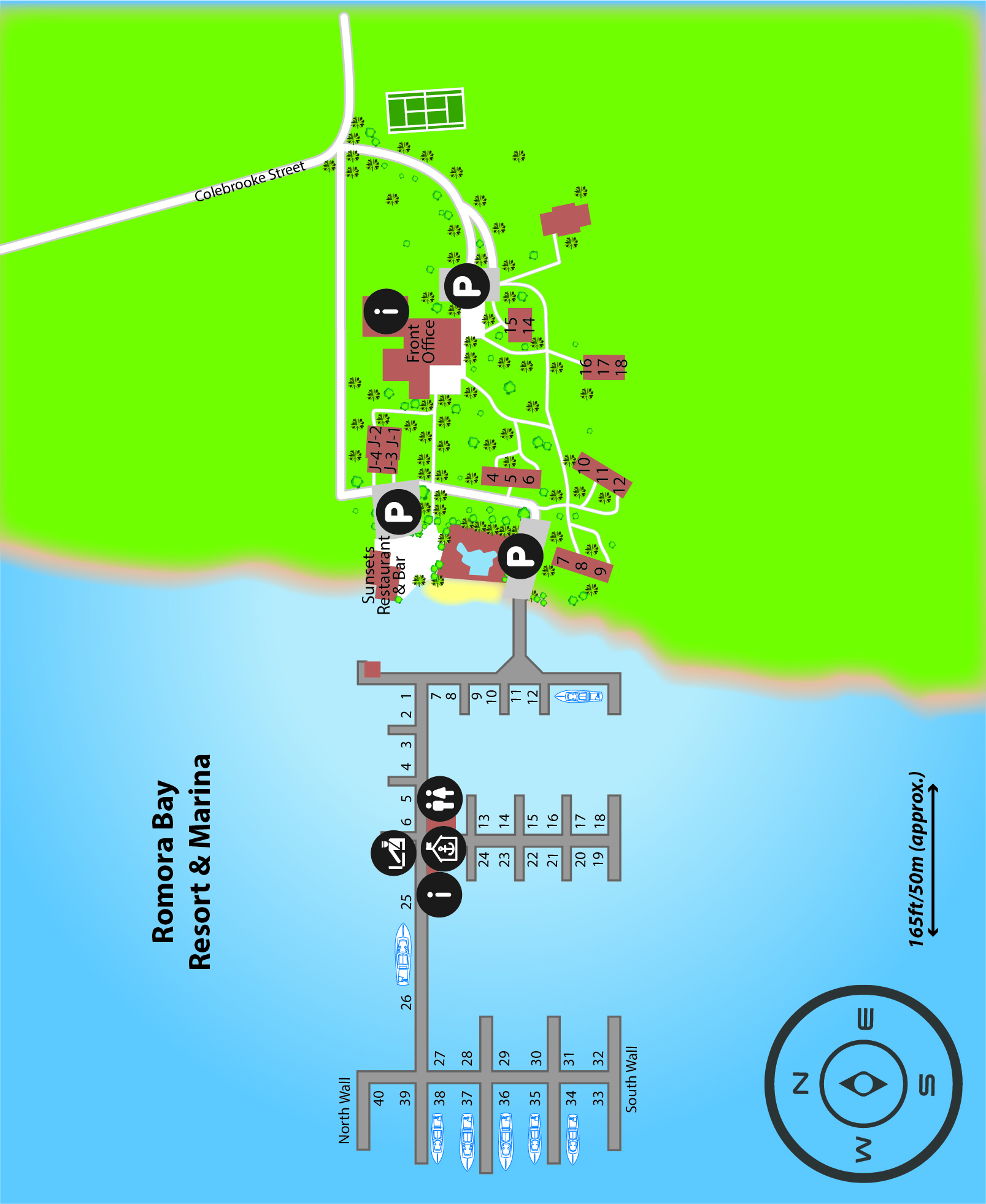 Marina map of Romora Bay Resort & Marina in The Bahamas