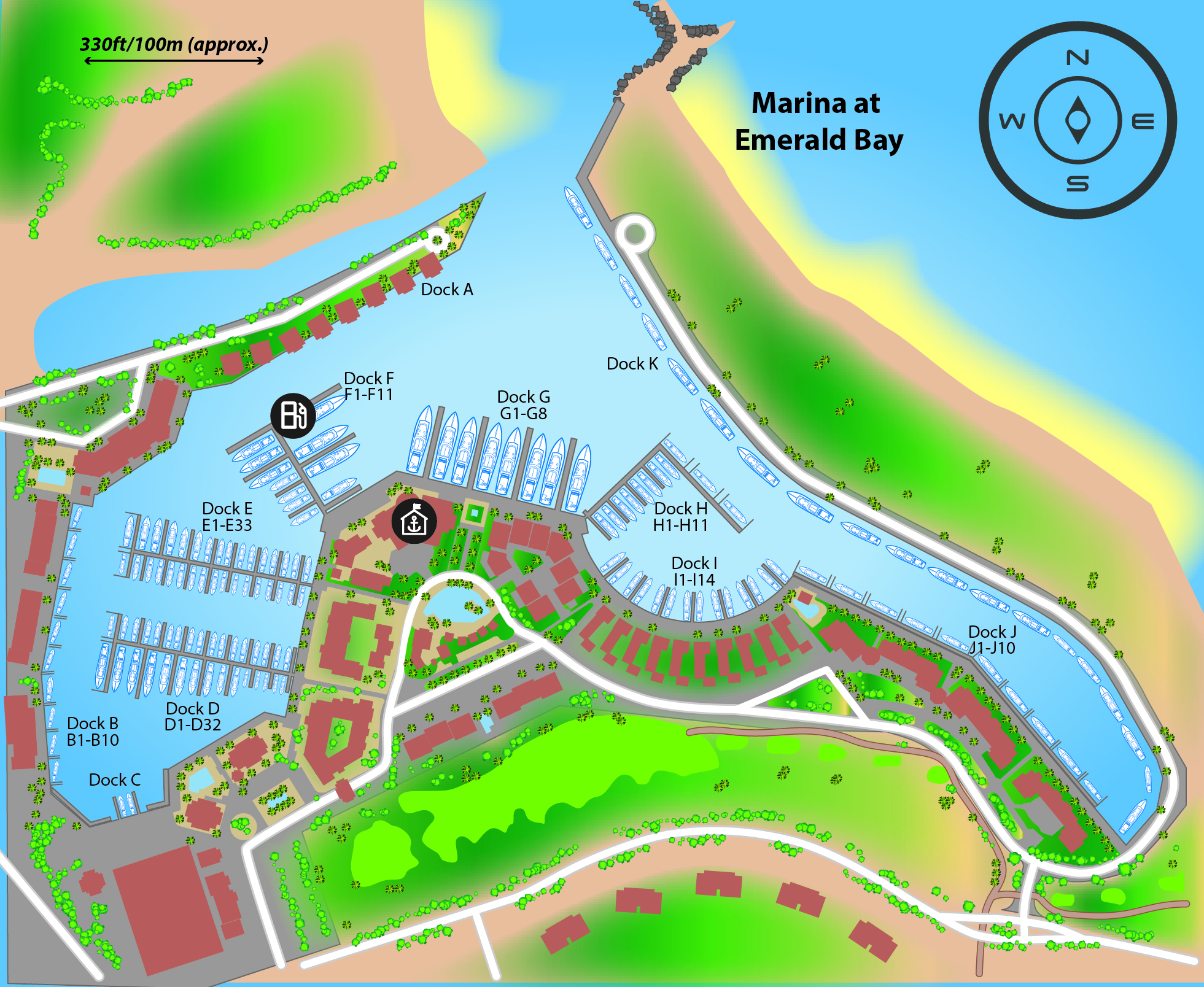Marina map of Marina at Emerald Bay in The Bahamas