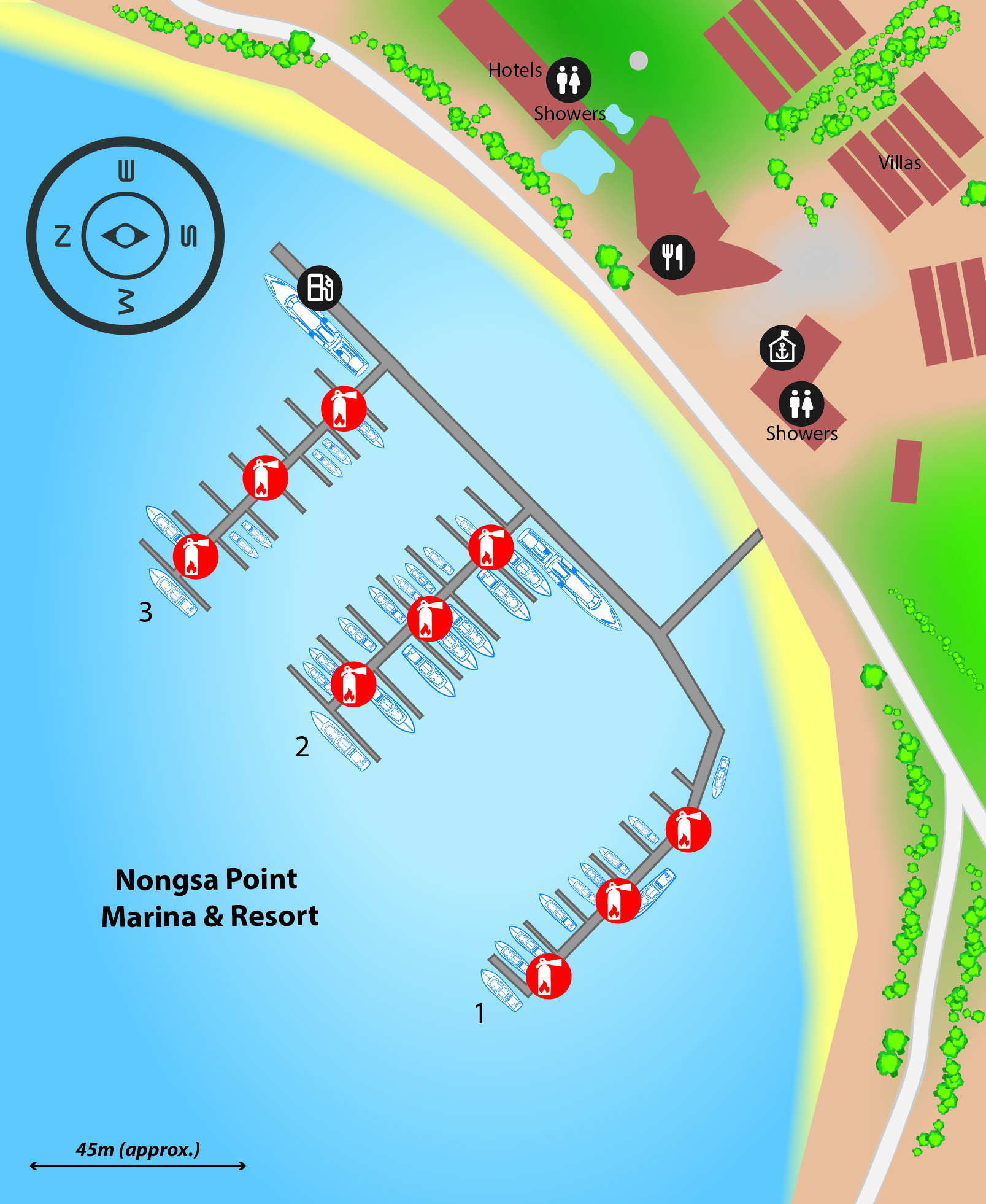 Marina map of Nongsa Point Marina & Resort in Riau Islands, Indonesia