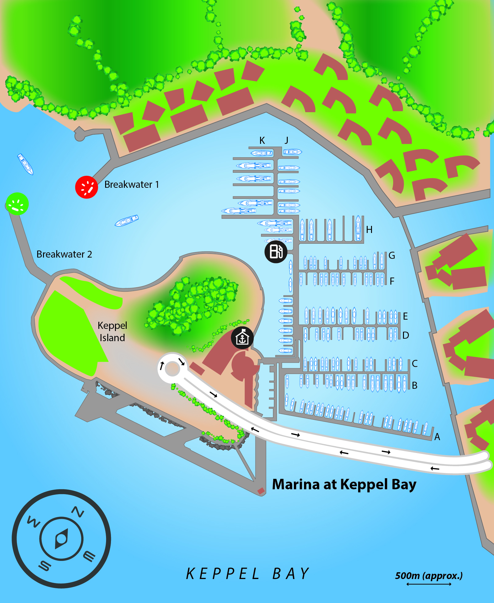 Marina map of Marina at Keppel Bay in Singapore