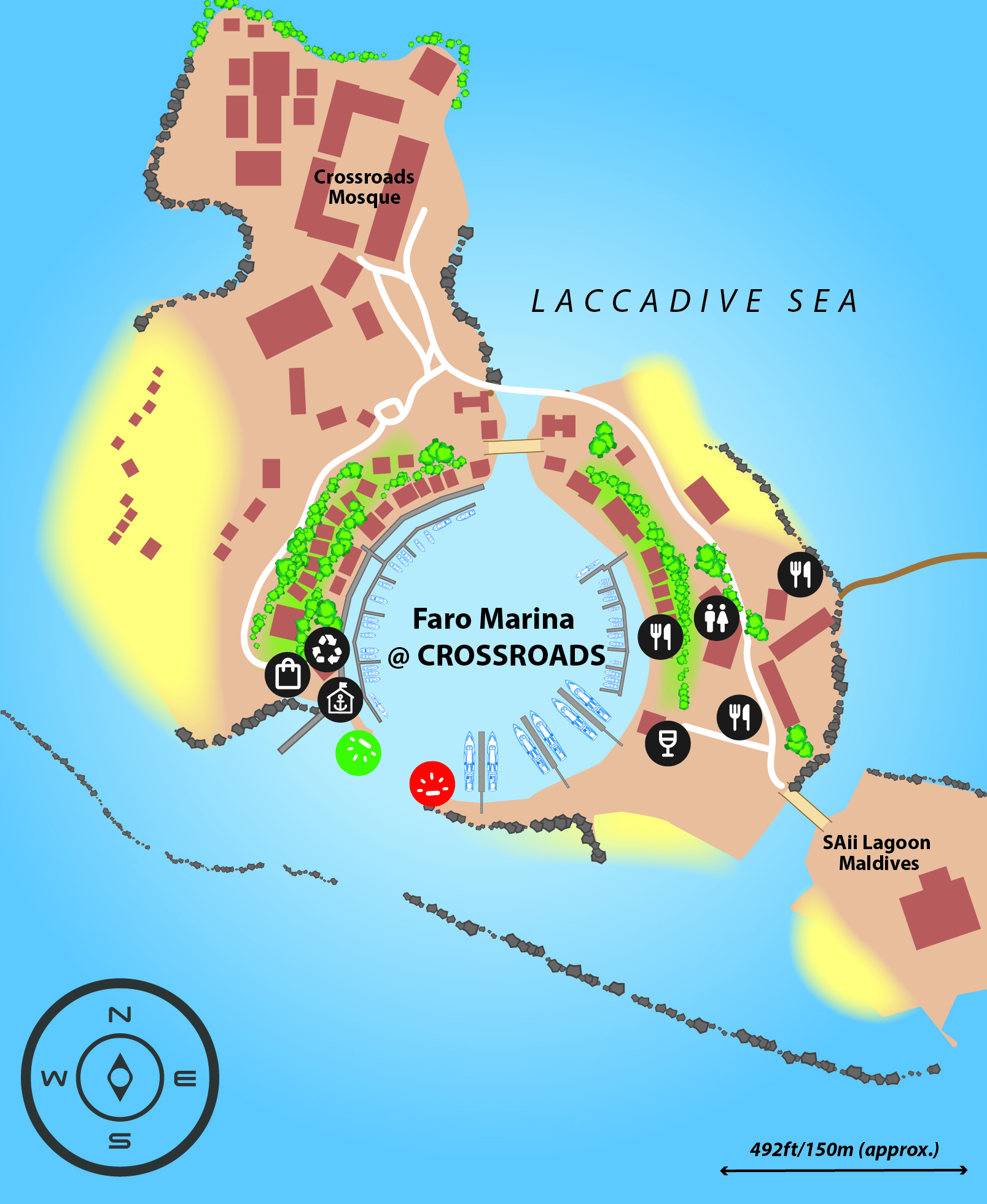 Marina Map of Faro Marina @ Crossroads in Maldives